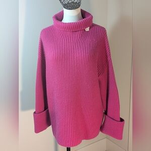 Banana Republic Merino Wool Cashmere Sweater Cardigan Pink Women's Size M